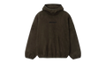 Suede Fleece Modern Hoodie "Brown" 192HO256943F