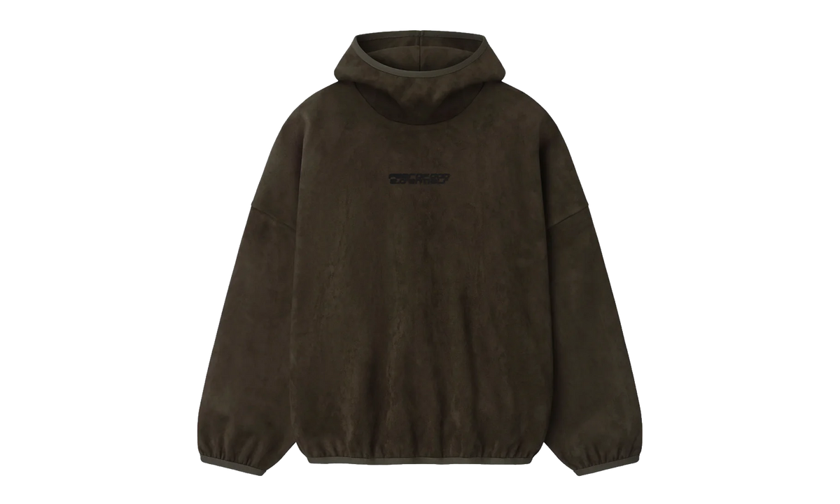 Suede Fleece Modern Hoodie "Brown" 192HO256943F