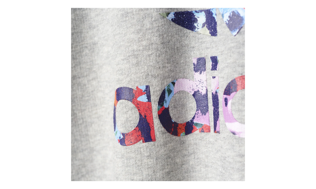 Originals S Rose Hoodie GS "Grey Heather / Multicolor / Fresh Pink" S96103