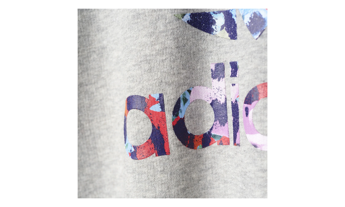 Originals S Rose Hoodie GS "Grey Heather / Multicolor / Fresh Pink" S96103