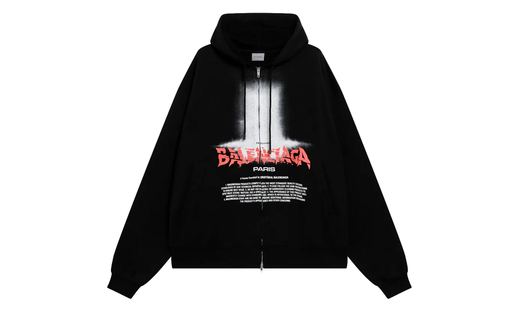 Oversized Zip-Up Hoodie "Black" 850338TUVQ91000