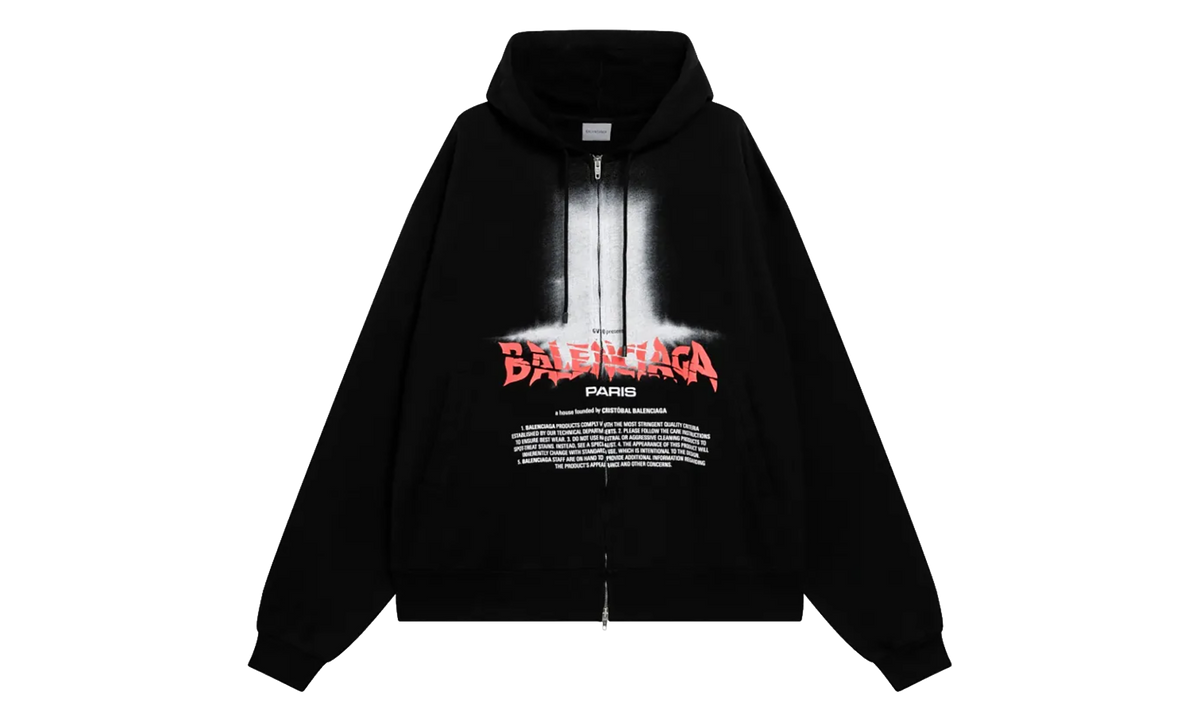 Oversized Zip-Up Hoodie "Black" 850338TUVQ91000