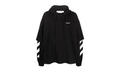 Diagonal Helvetica Double Tee Hoodie Black/White "Double Tee Hoodie" V8X11FVF
