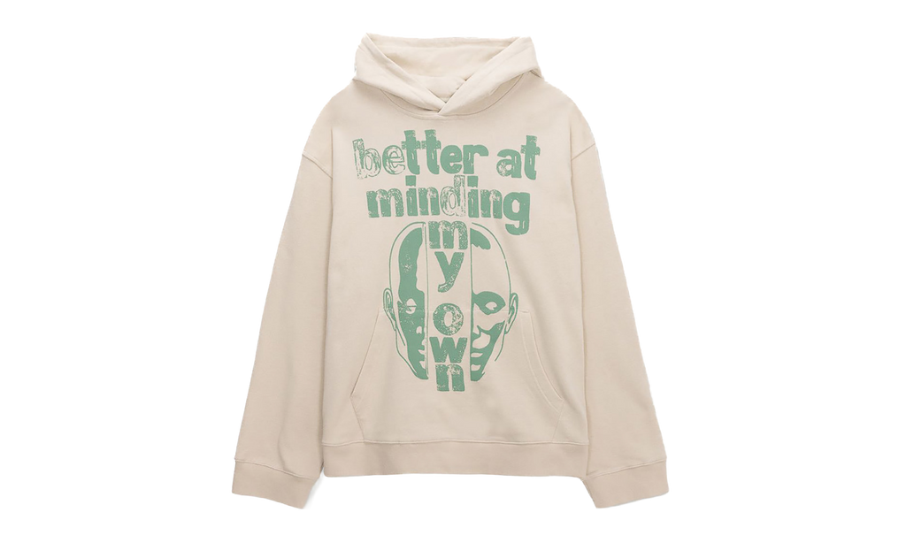 Better At Minding My Own Pullover Hoodie "Taupe" HTG260165 TAUP