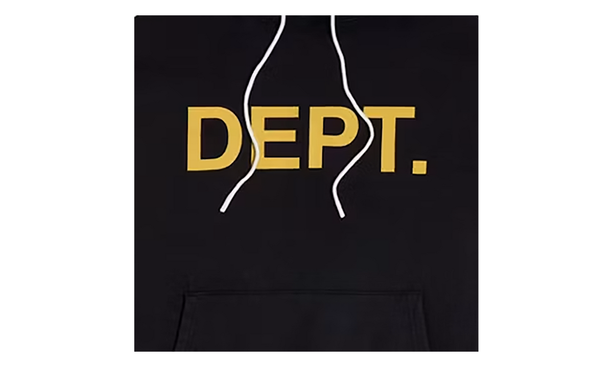 Dept Logo Hoodie "Black & Yellow" GD376