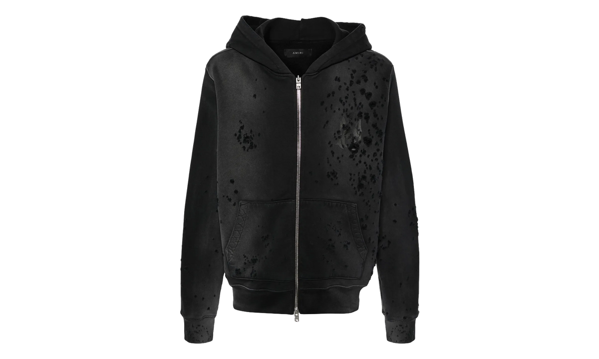 Faded Black Core Logo Shotgun Zip Up Hoodie "Faded Black" AMJYHD1002 051