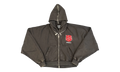 Anti Death Rose Zip-Up Hoodie "Washed Black" ANTD ZH07