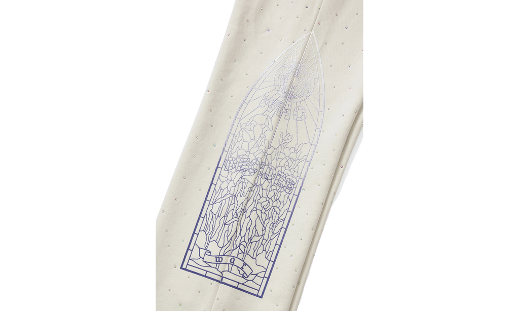 Rhinestone Sweatpants "White" WDW 96678 CRM