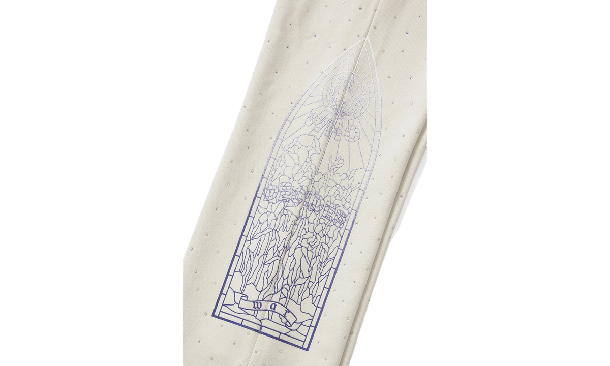 Rhinestone Sweatpants "White" WDW 96678 CRM