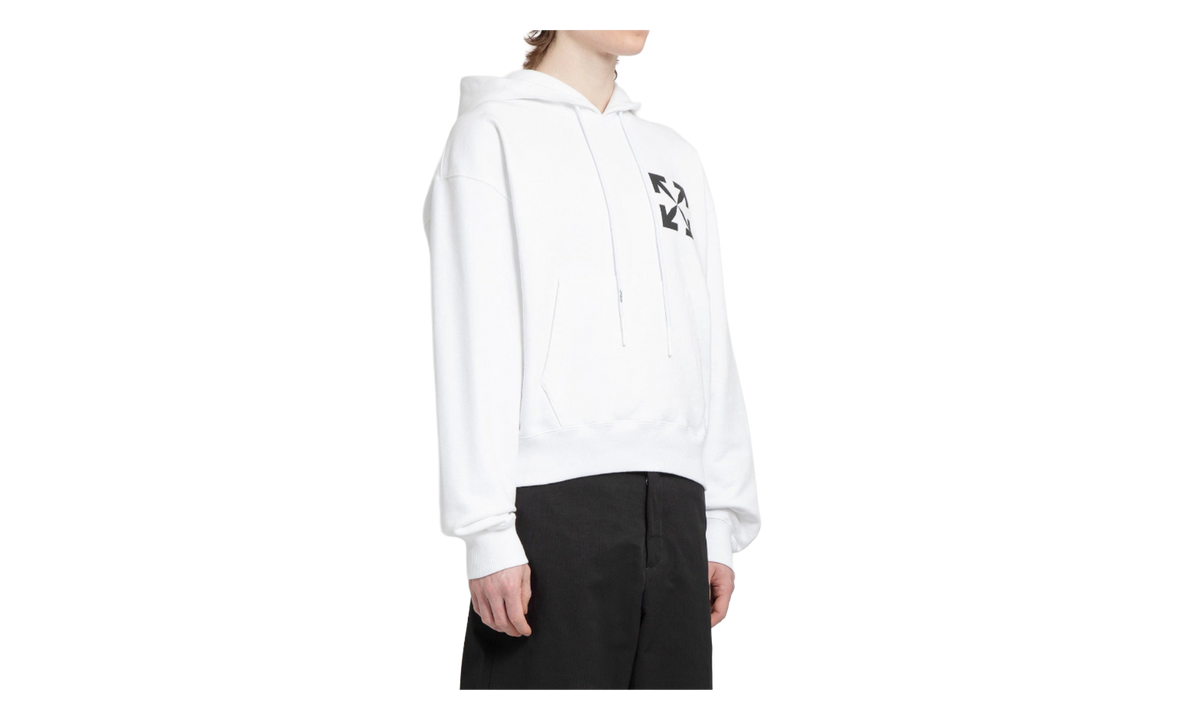 Single Arrow Over Hoodie "White" OMBB037C99FLE0080110