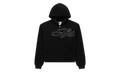 Rhinestone Script Zip Hoodie "Black" SP5der351