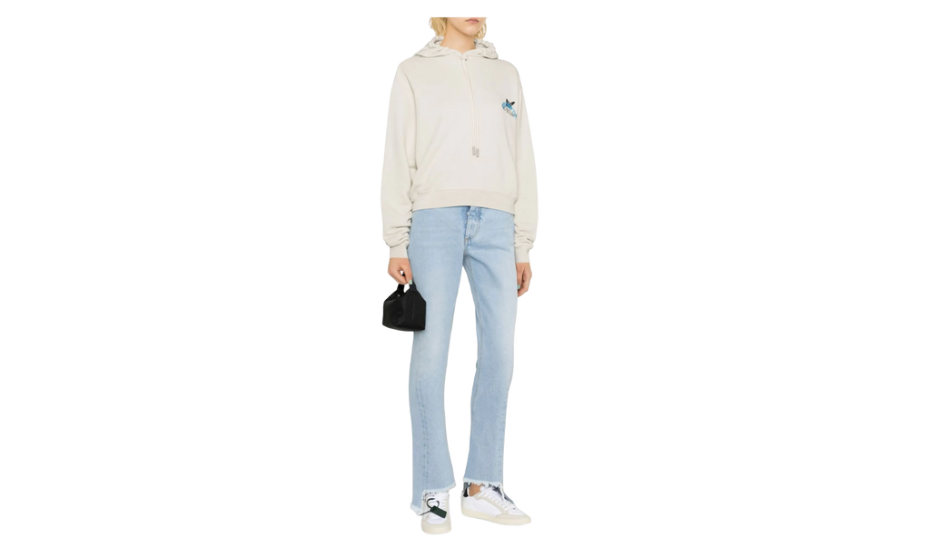 Butterfly Embroidered Hoodie WMNS "Beige" OWBB16S23JER0040944