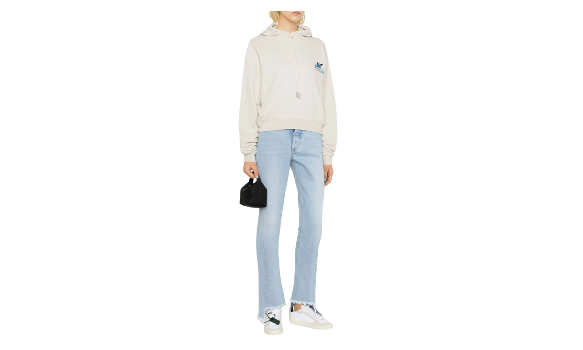 Butterfly Embroidered Hoodie WMNS "Beige" OWBB16S23JER0040944