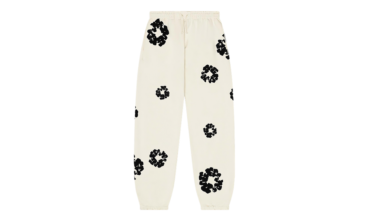 Cotton Wreath Sweatpants "Oatmeal / Black" DT632