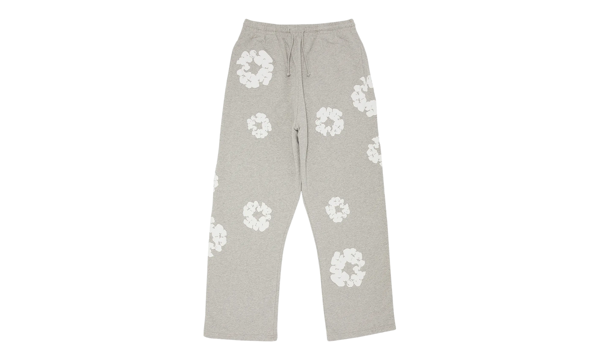 Cotton Wreath Open Hem Sweatpants "Grey" DT415