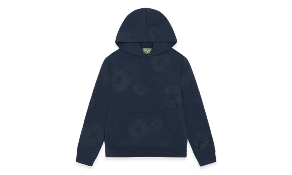 Mono Cotton Wreath Hoodie "Navy" DT625