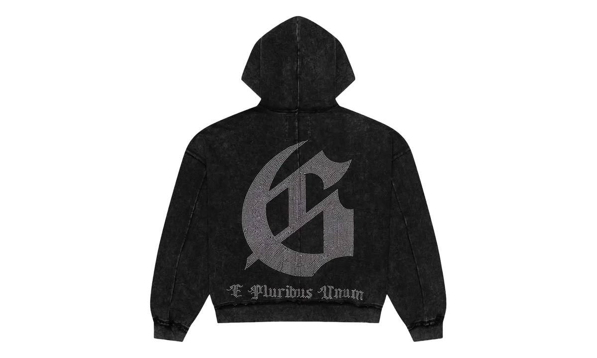 Studded OG Logo Hoodie "Black Wash" GS618