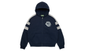 Denim U Paneled Zip Hoodie "Navy" DT901