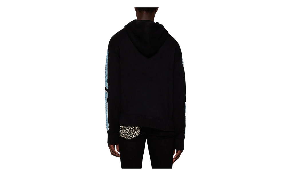 Knit Bones Hoodie "Black" AMKNHD1008 001