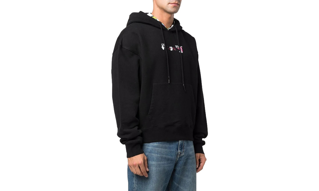 Acrylic Arrow Over Hoodie "BLACK" OMBB037F21FLE0151032