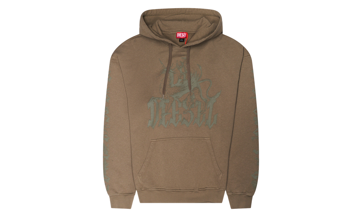 S-GRIFFON Print Treated Hoodie "Brown" A238050BKCJ7ETA