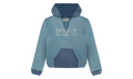 Distressed V-Cut Hoodie "Blue/Light Blue" SAT072