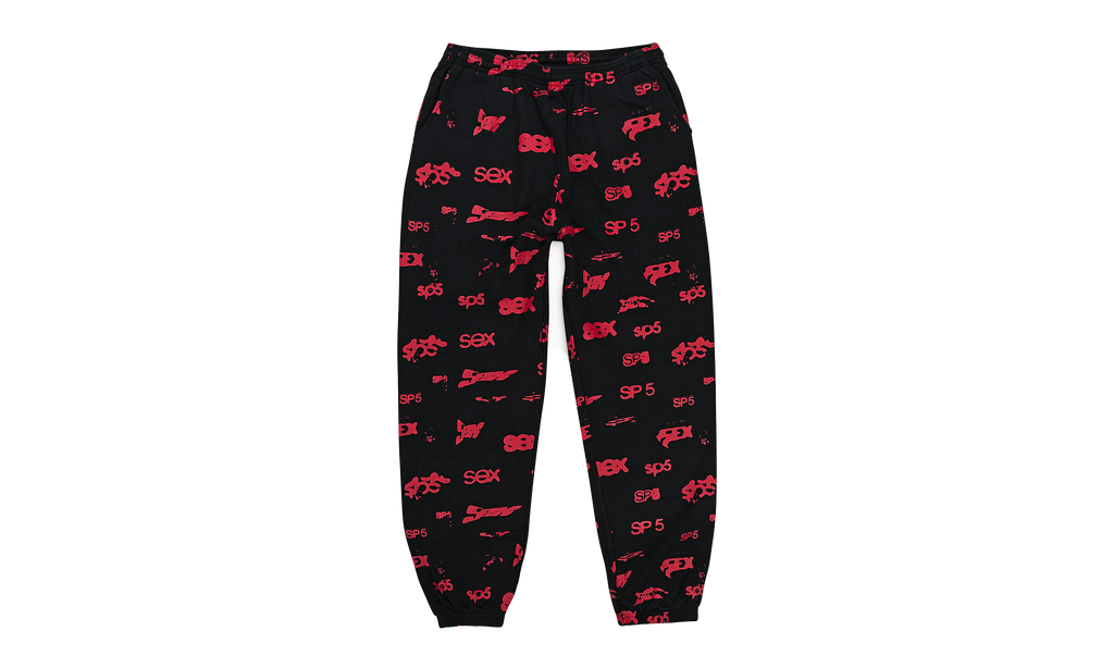 ALL OVER PRINT JOGGER & SWEATPANTS "Black, Red" P24FW24BLK