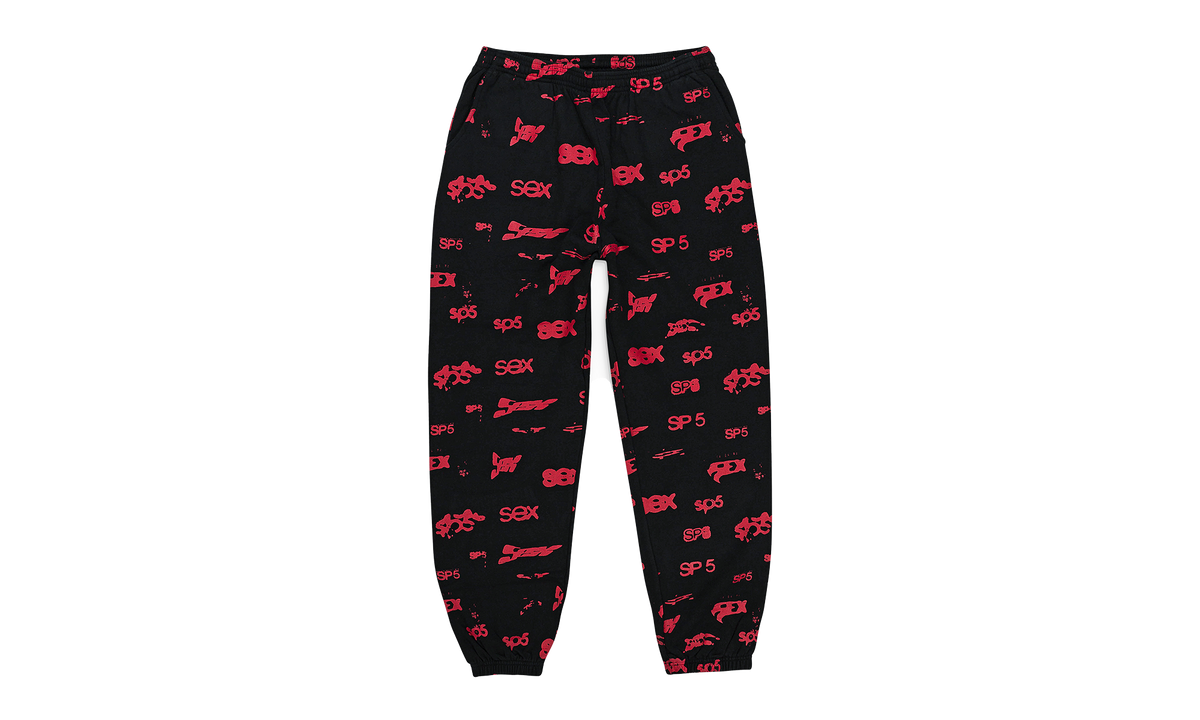 ALL OVER PRINT JOGGER & SWEATPANTS "Black, Red" P24FW24BLK