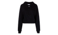 Off Stamp Cropped Hoodie WMNS "Black" OWBB016C99JER0011001