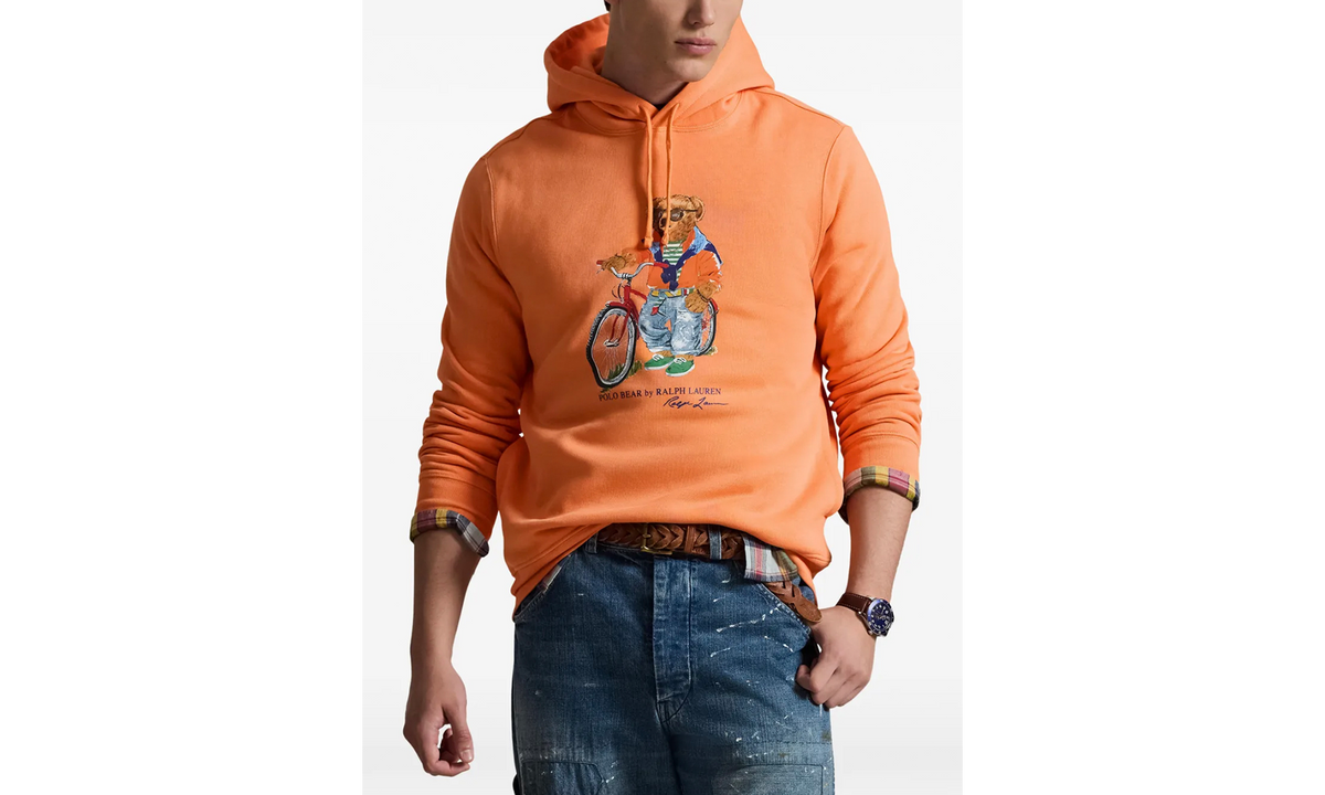 Summer Bike Bear Pullover Hoodie "Poppy" 710B14614002