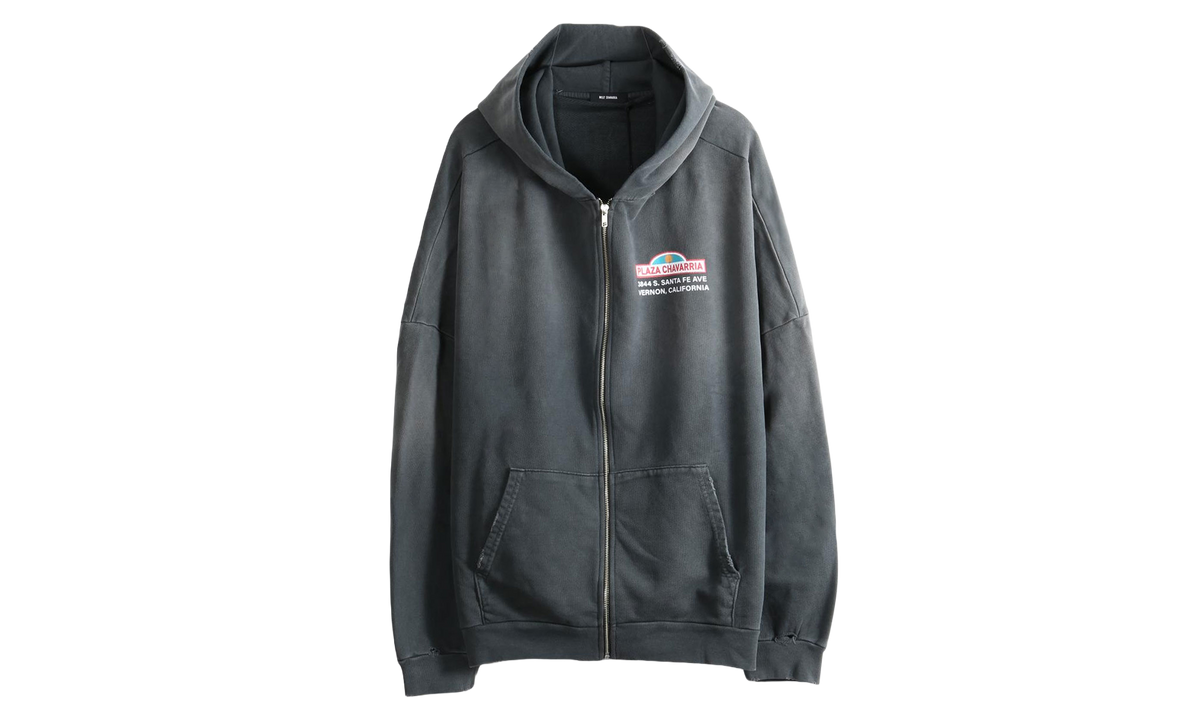 Plaza Chavarria Zip Hooligan Hoodie "Pirate Black" MUJSW017 063N 011