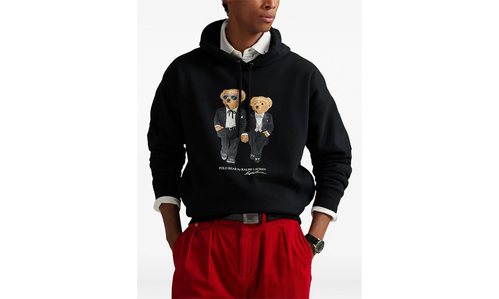 The Ralph and Ricky Tuxedo Bear Hoodie "Black" 710981802001