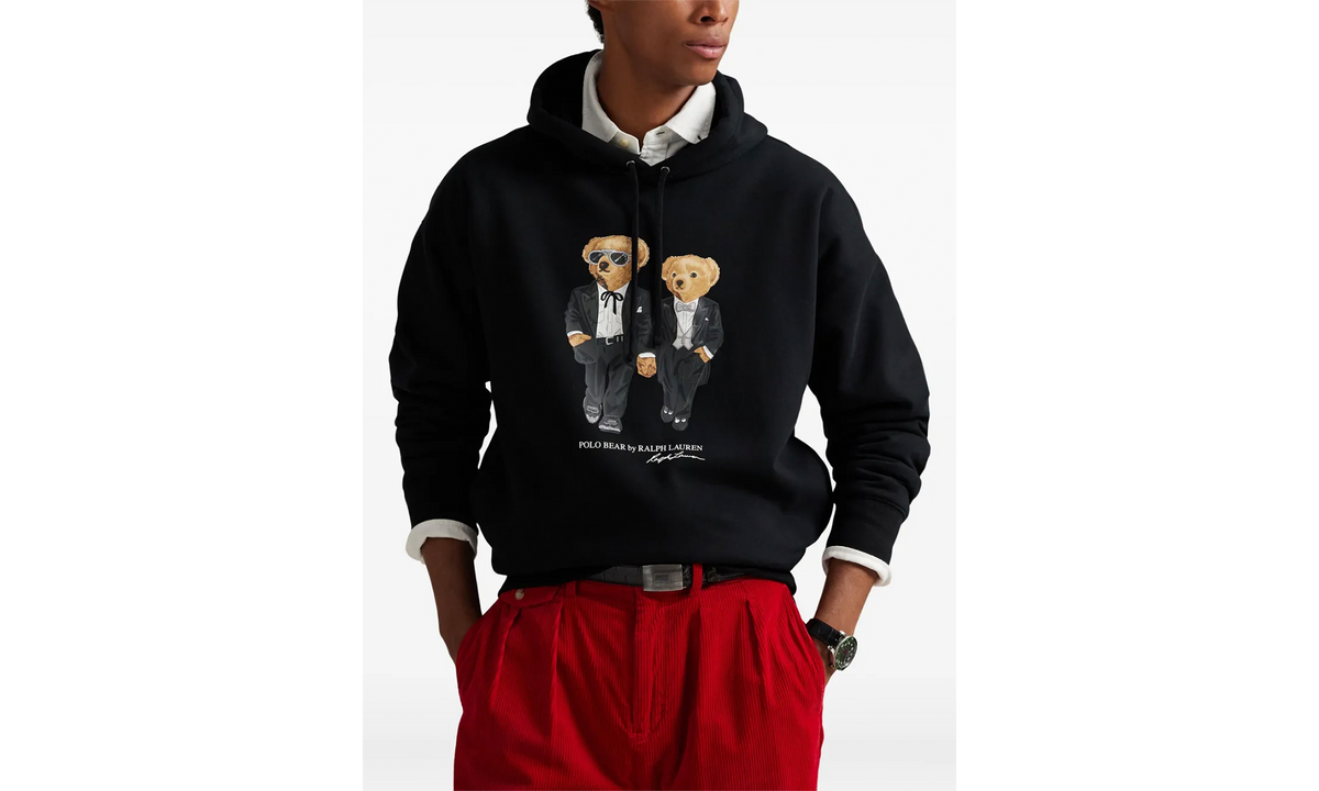 The Ralph and Ricky Tuxedo Bear Hoodie "Black" 710981802001