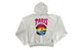 Paris Tropical Oversized Hoodie "White / Pink" 761458 TPVM1 9601