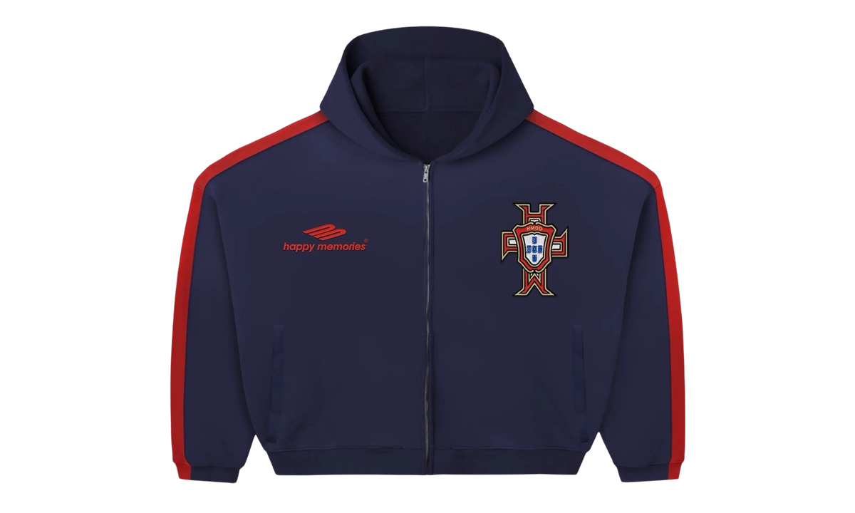 Lisbon Racing 10 Zip Up Hoodie "Navy / Red" HMDD047