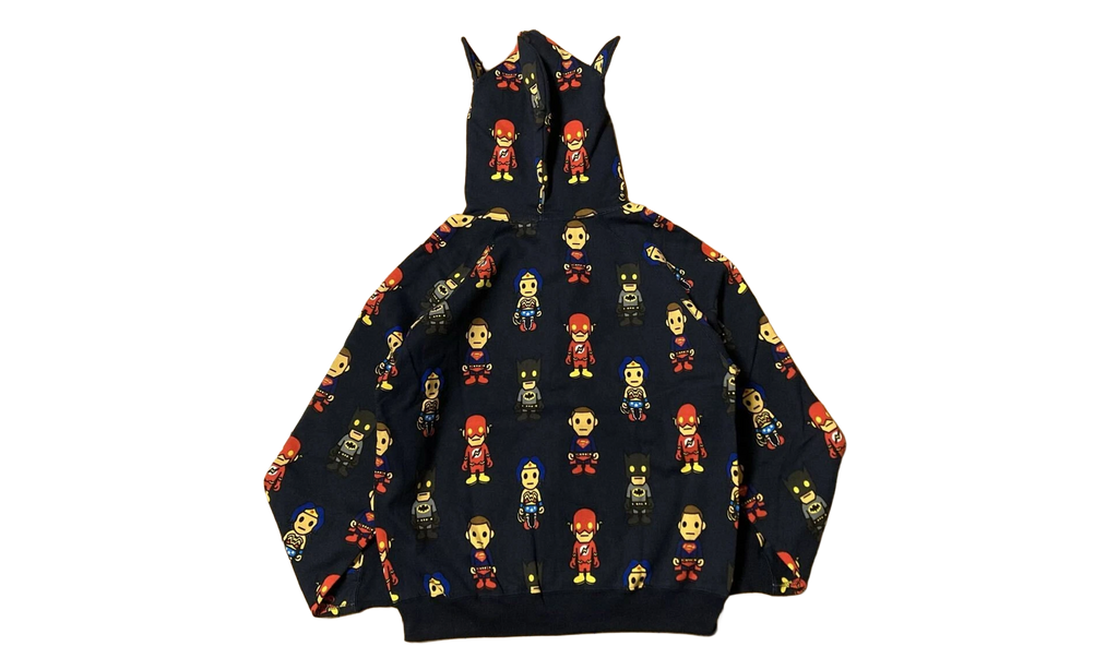 DC BATMAN SUPERMAN HOODIE "Navy" BAPE036