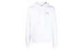 Wave Outline Diagonal Slim Hoodie "White / Black" OMBB097F22FLE0150110
