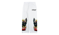 Xman Rhinestone Baggy Sweatpants "White" EHKC8005 1RS
