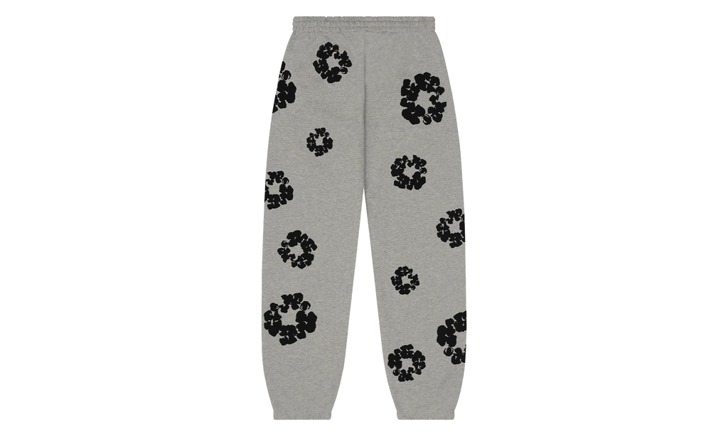 Black Cotton Wreath Sweatpants "Grey" DT1039