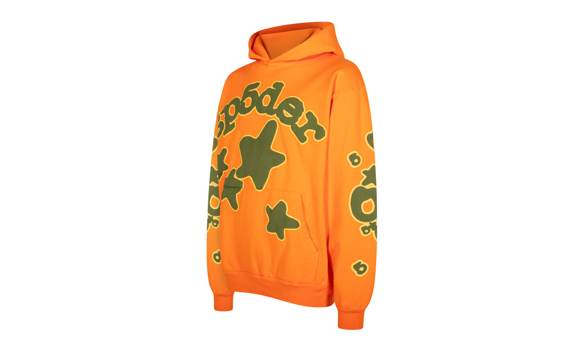SP5DER BELUGA ORANGE GREEN HOODIE "Orange, Green" SP5_BEL_ORAHD