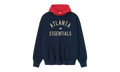 MLB Mens Braves Sport Fit Pullover Hoodie "Midnight Navy / Red" 192ML252017F