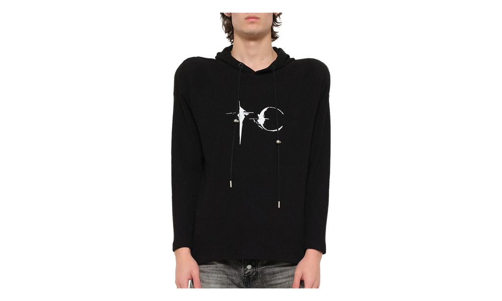 Bulk Shoulder Waffle Hoodie "Black" TC26TS0902