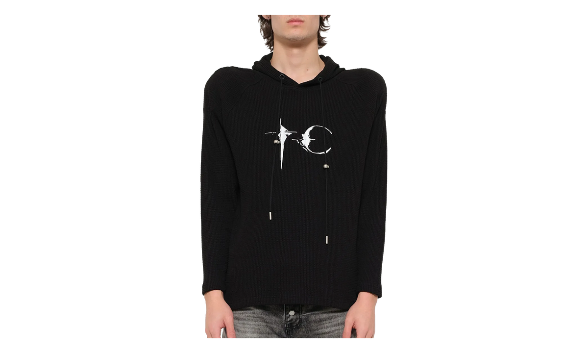 Bulk Shoulder Waffle Hoodie "Black" TC26TS0902