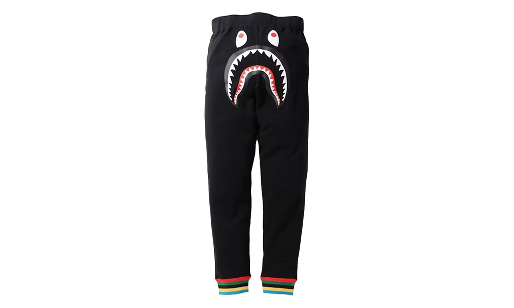 Shark Line Rib Slim Sweatpants "Black" BAPE009