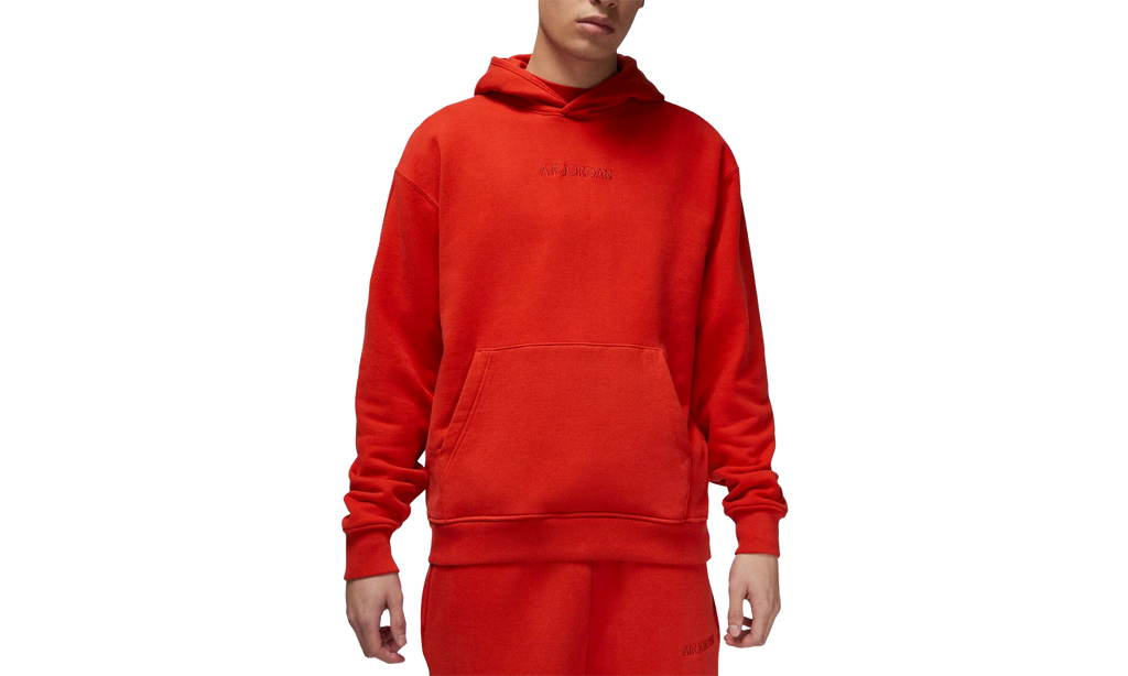 Air Jordan Wordmark Fleece Hoodie "Mystic Red" FJ1966 622