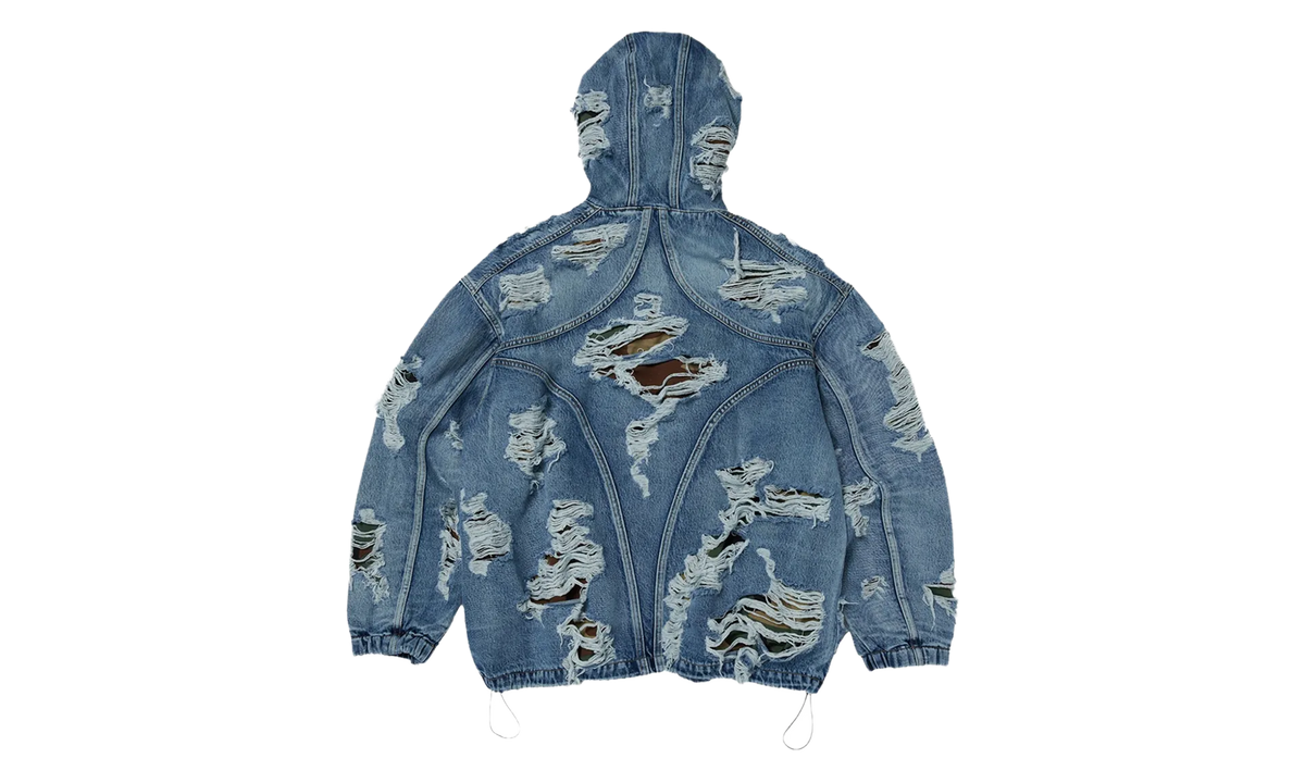 Hell Denim Camo Zip-Up Hoodie "Blue" TC25JK2301