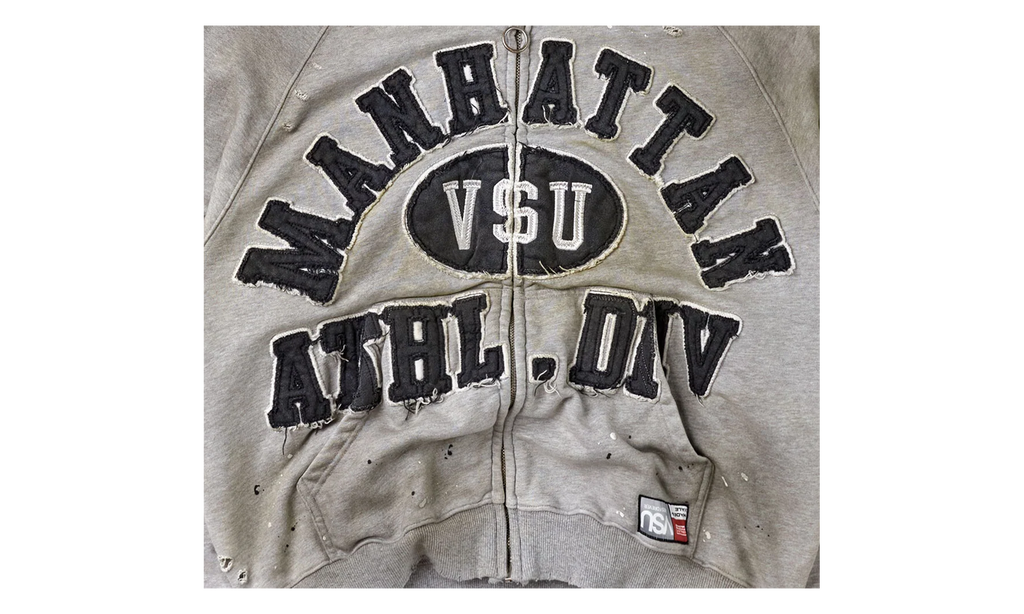 Manhattan Zip Up Hoodie "Dark Grey" VAL461