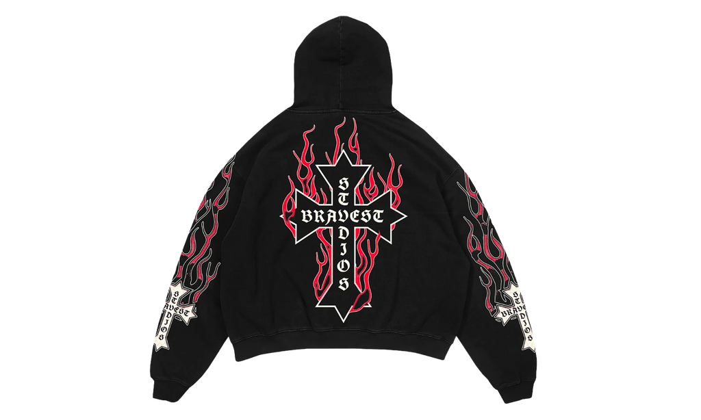 Flames Hoodie "Red" BS152
