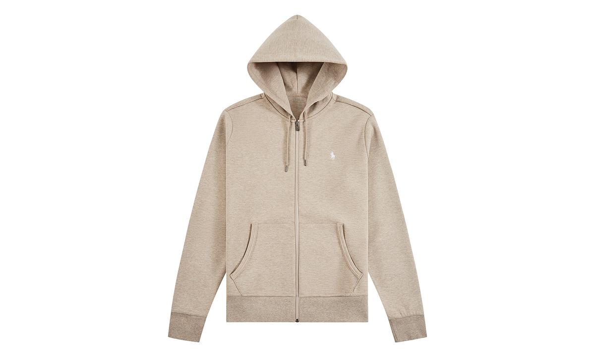 Double-Knit Full Zip Hoodie "Tuscan Beige Heather" 710881517509