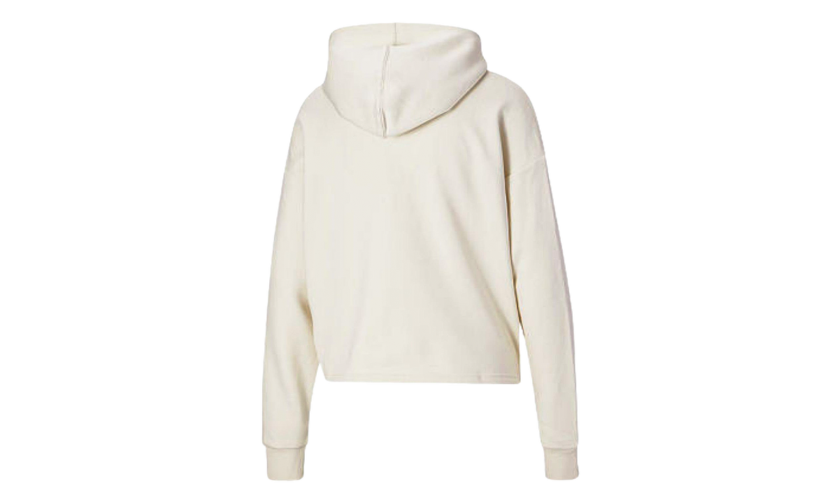 Essentials Cropped Logo Hoodie WMNS "Ivory Glow" 586869 88